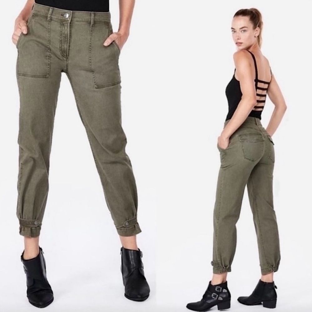 Express Olive Green Utility Pants
